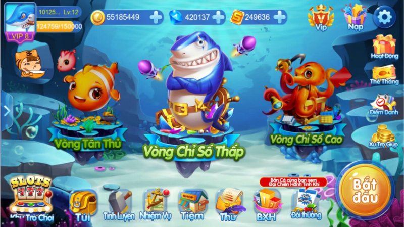 Hệ thống bắn cá H5 phân chia rõ ràng ở từng phiên đấu